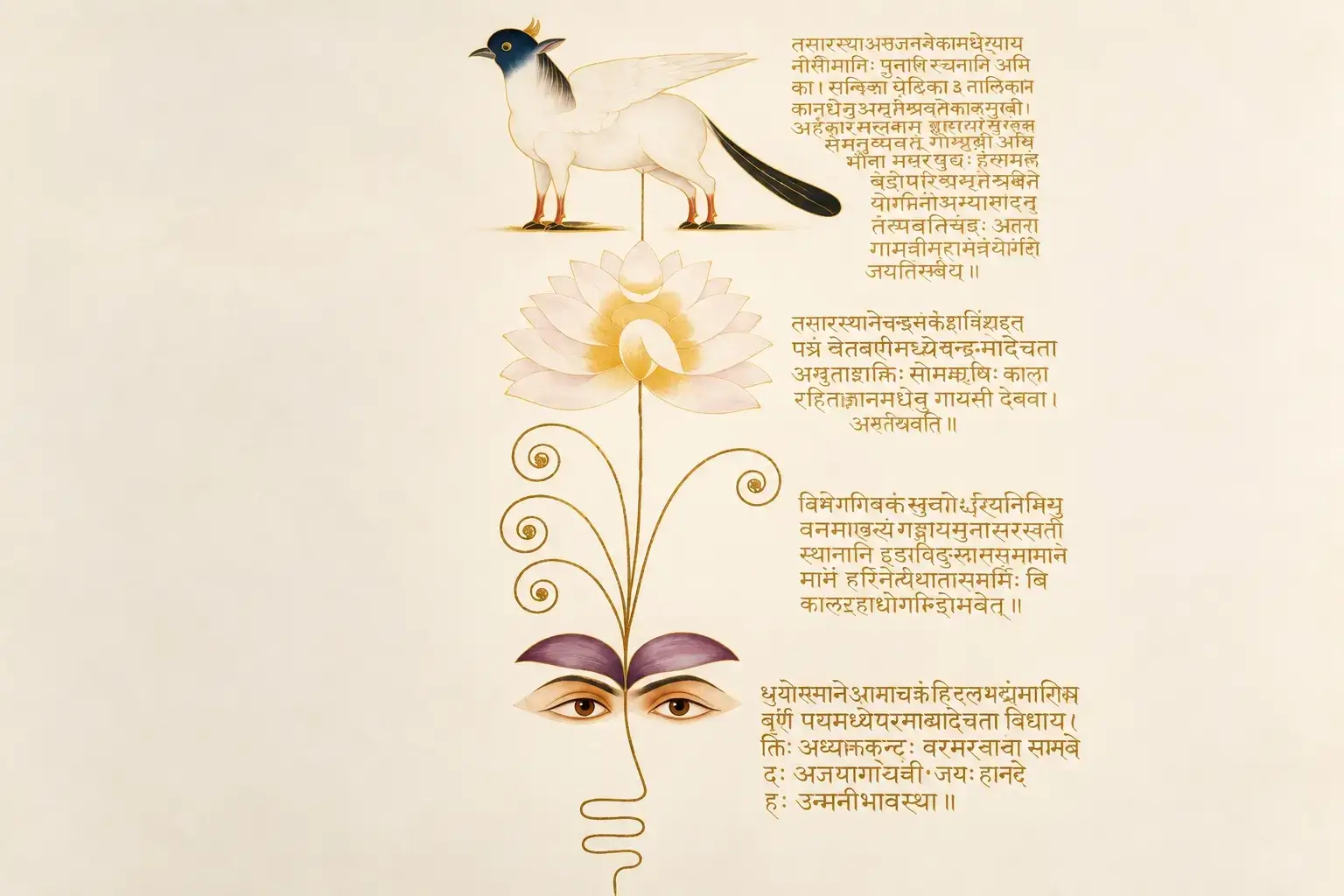 Art Therapy Uccello, fiore, volto, simbolismo spirituale